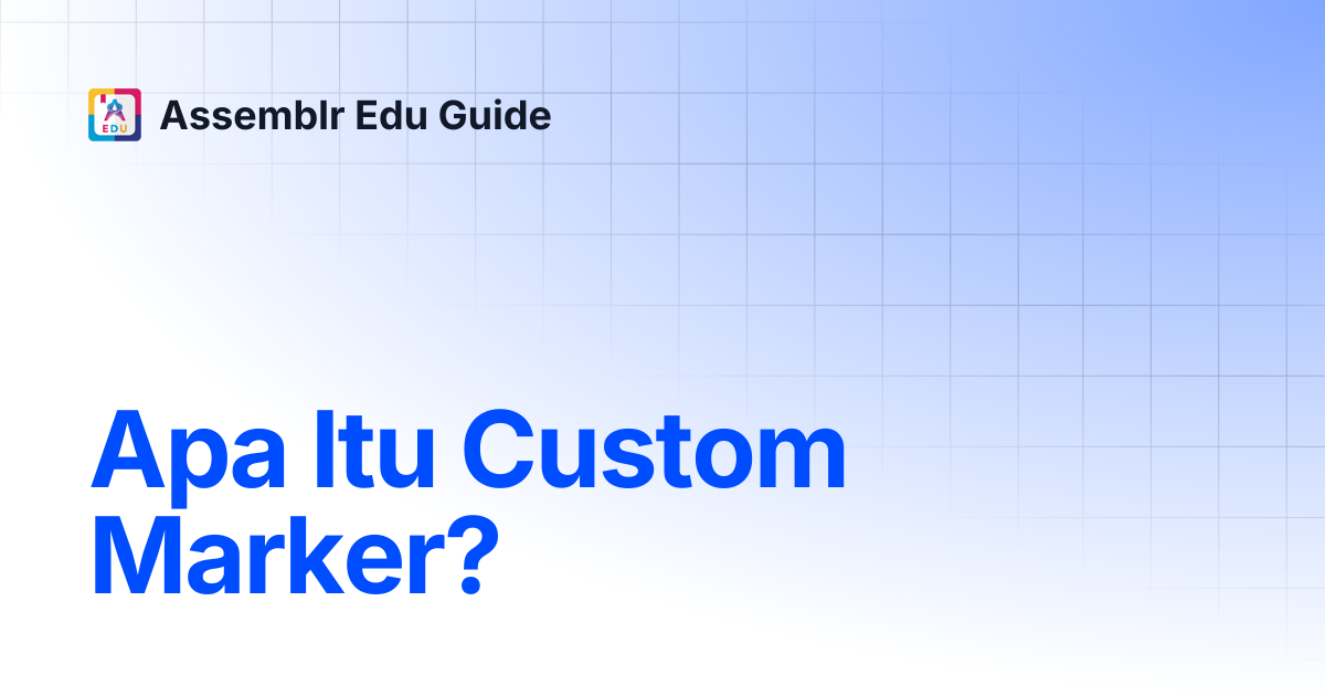 Apa Itu Custom Marker? | Assemblr Edu Guide